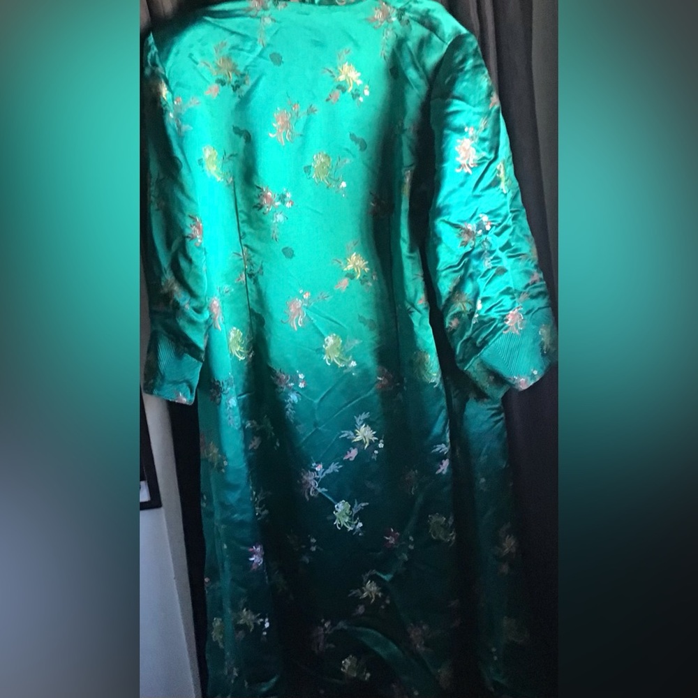 Peony gorgeous robe/trench embroidered flowers. Super Rare. - Picture 2 of 16